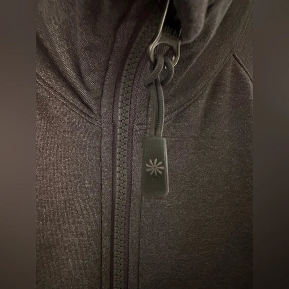 ATHLETA Retro Renew SMALL Gray Flirty Jacket With Tiered Ruffle Layers Twirly - Picture 6 of 11